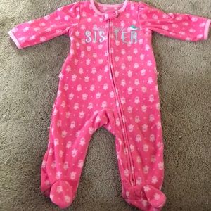 Baby girl Footed PJs